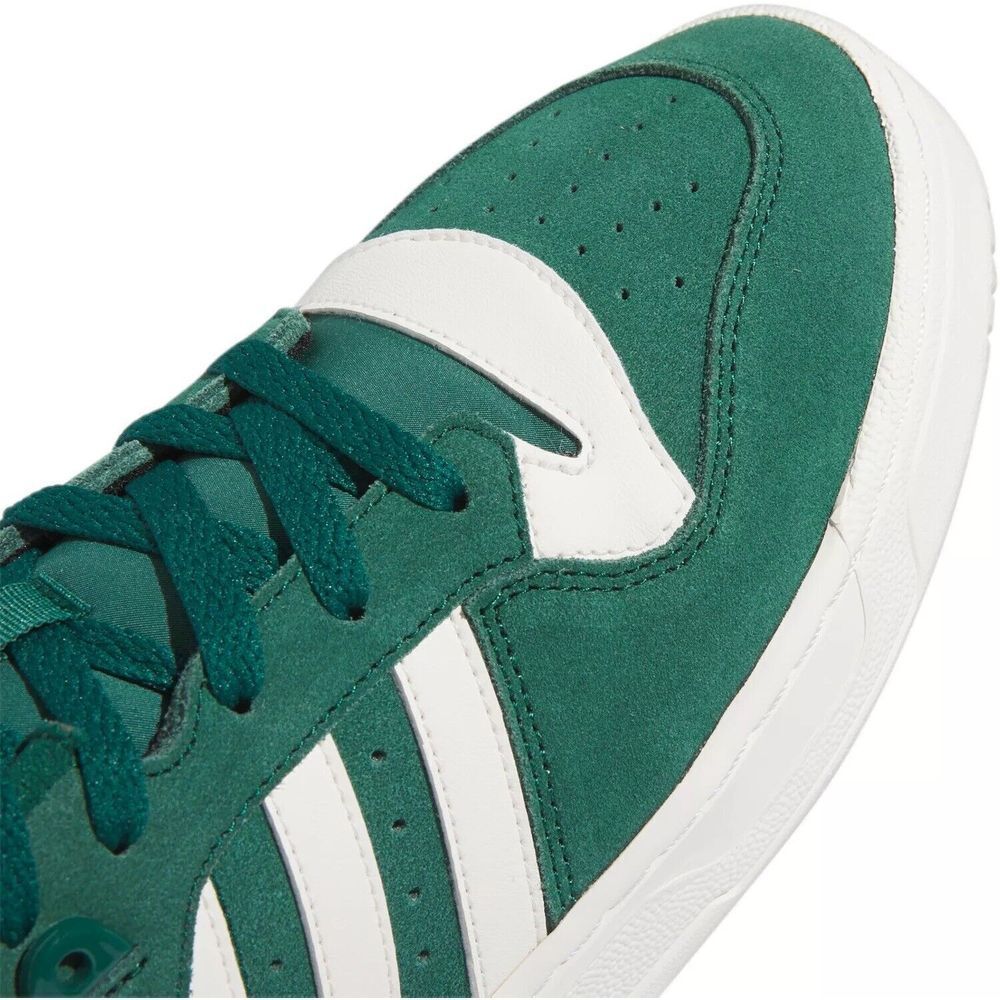 Size 10.5 - adidas Rivalry Low Sneakers Collegiate Green New - Picture 6 of 13